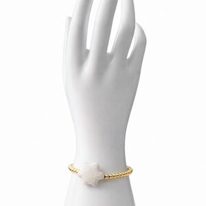 Gold Stainless Steel Starfish Charm Bracelet – Adjustable